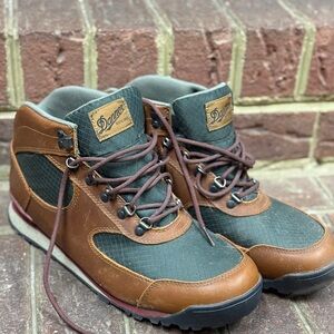 Danner Men's Brown and Dark Green Boots